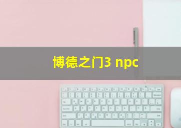 博德之门3 npc